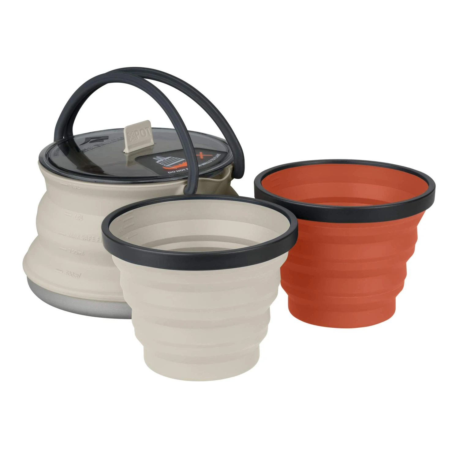 Sea To Summit X-SET: 11 3PC (X-POT KETTLE 1.3L, 2 X-MUGS) - Geschirrset 1 Sea To Summit X-SET: 11 3PC (X-POT KETTLE 1.3L, 2 X-MUGS) - Geschirrset