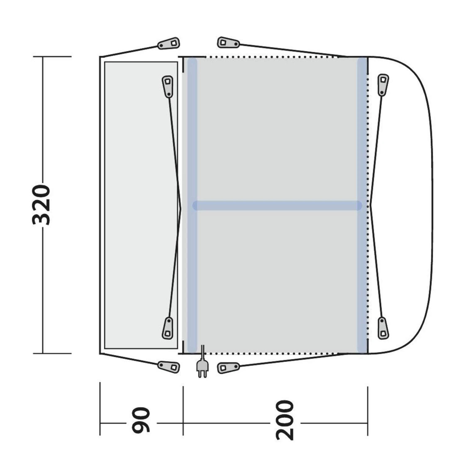 Outwell PARKVILLE 200SA - Busvorzelt 14 Outwell PARKVILLE 200SA - Busvorzelt – Bild 14